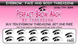 Eyebrow Threading Punch Cards